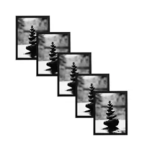 Dev Aastha A4 Size Wall Hanging Photo Frame Set | Rectangular Frames with Plexi Glass for Home & Office Wall Décor | Ideal for Living Room & Gifting | 8x12 Inches | Pack of 5