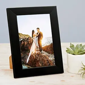Art Street Synthetic Table/Wall Photo Frame for Home Décor, Bedroom, Table Top, Office Desk, Living Room (4" x 6", Black)
