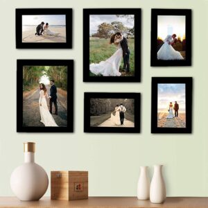 Art Street Decorous black wall photo frames- set of 6 individual photo frames