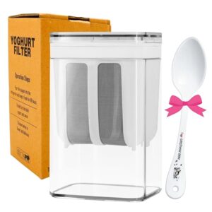 Mantras 1100ml Curd Strainer Box with Lid | Hung Curd Maker | Yogurt Filter | Greek Yogurt & Cheese Strainer with Fine Mesh for Homemade Curd, Paneer & More